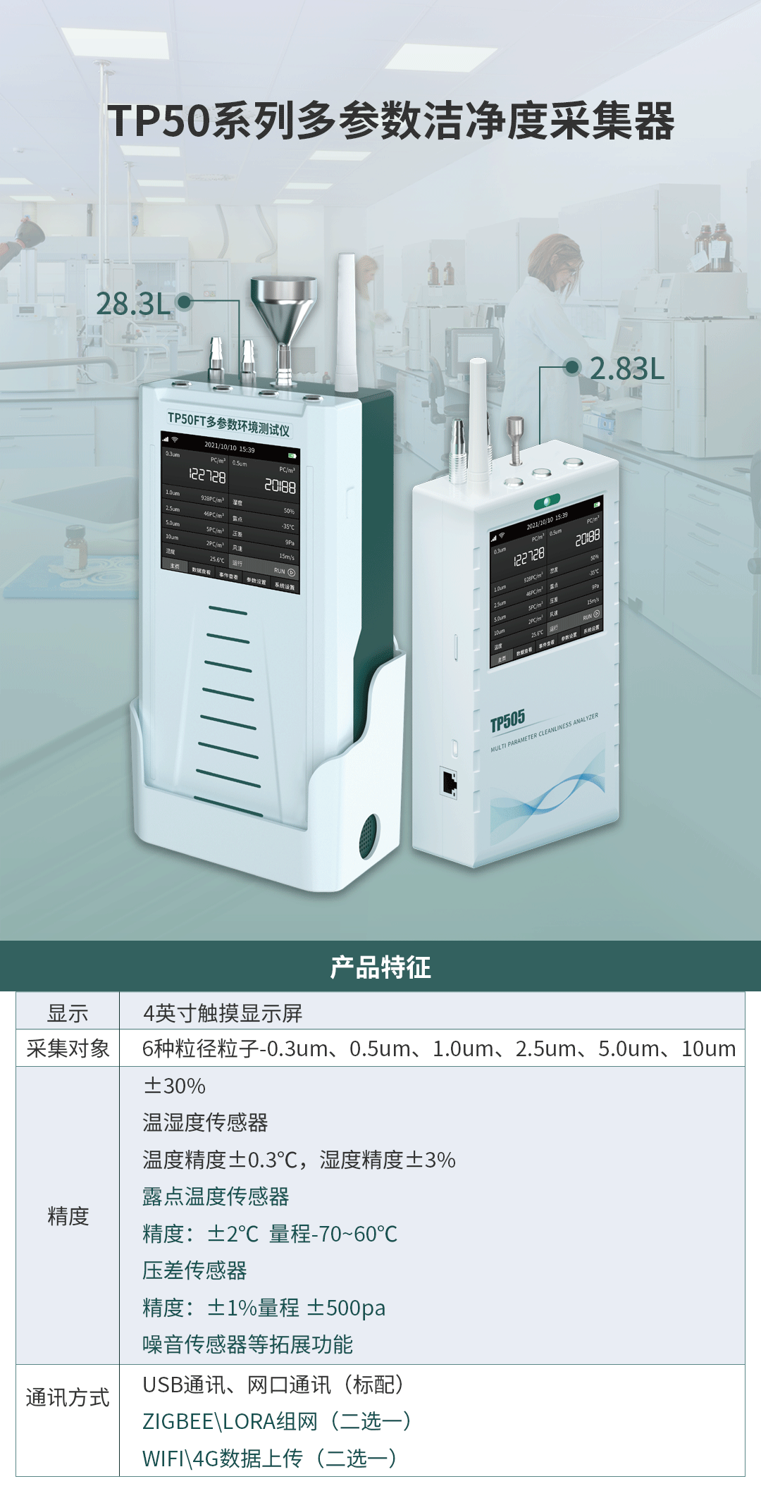 多參數潔凈度采集器在AGV的應用