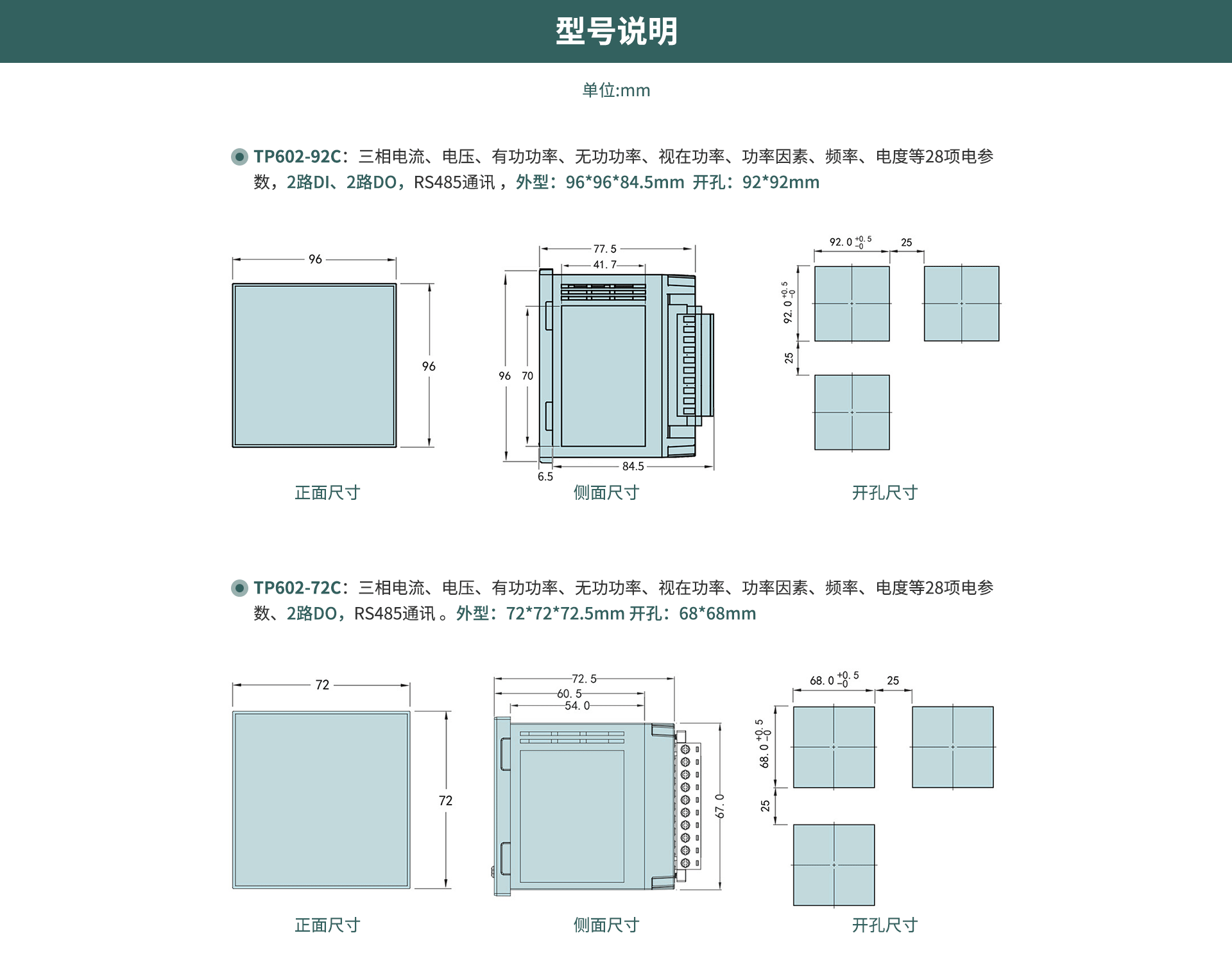 三相智能電力儀表