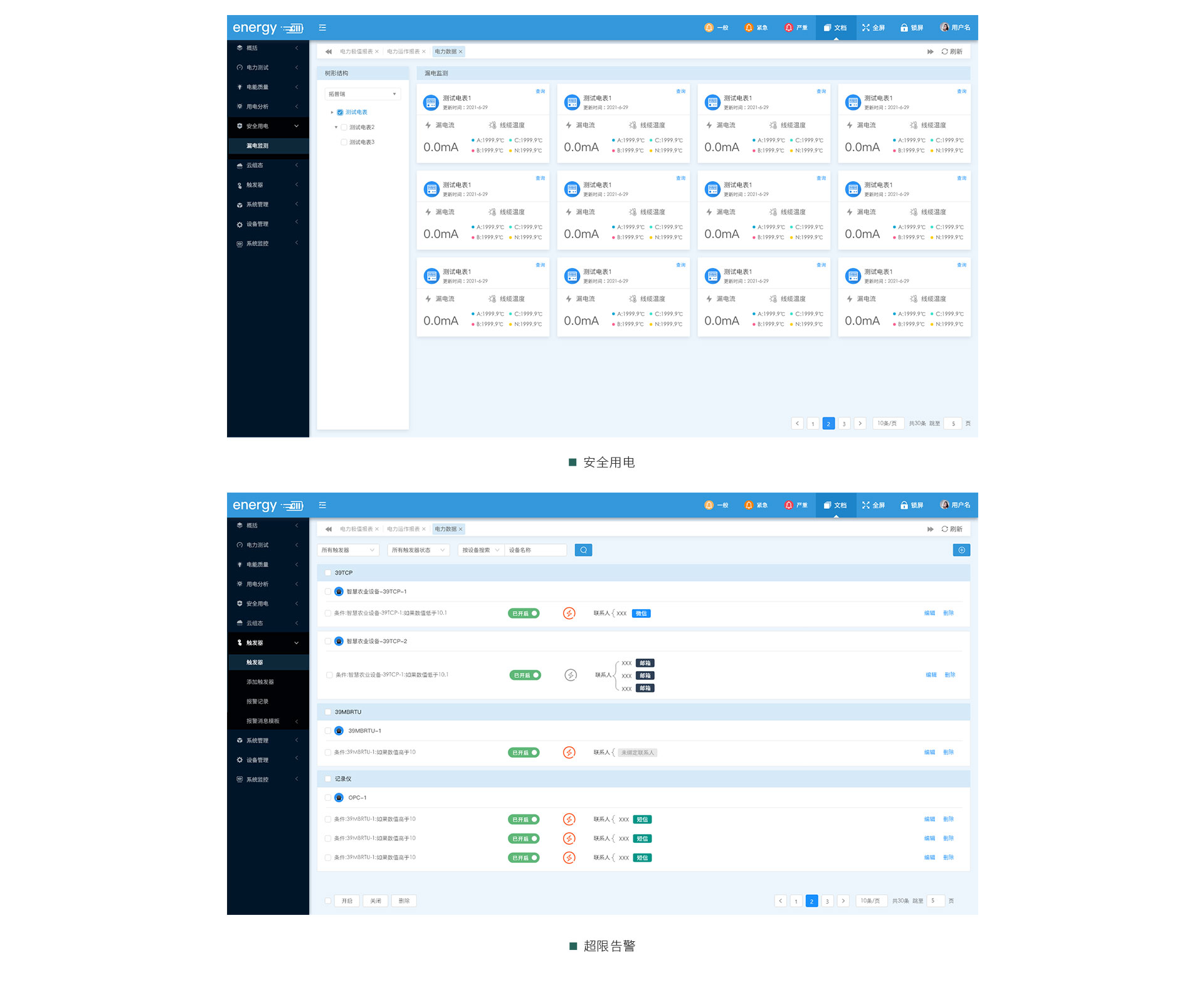 在線式電能質量監控裝置